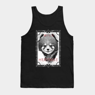 Red Panda Animal Wild Nature Illustration Line Epic Illustration Line Art Tank Top